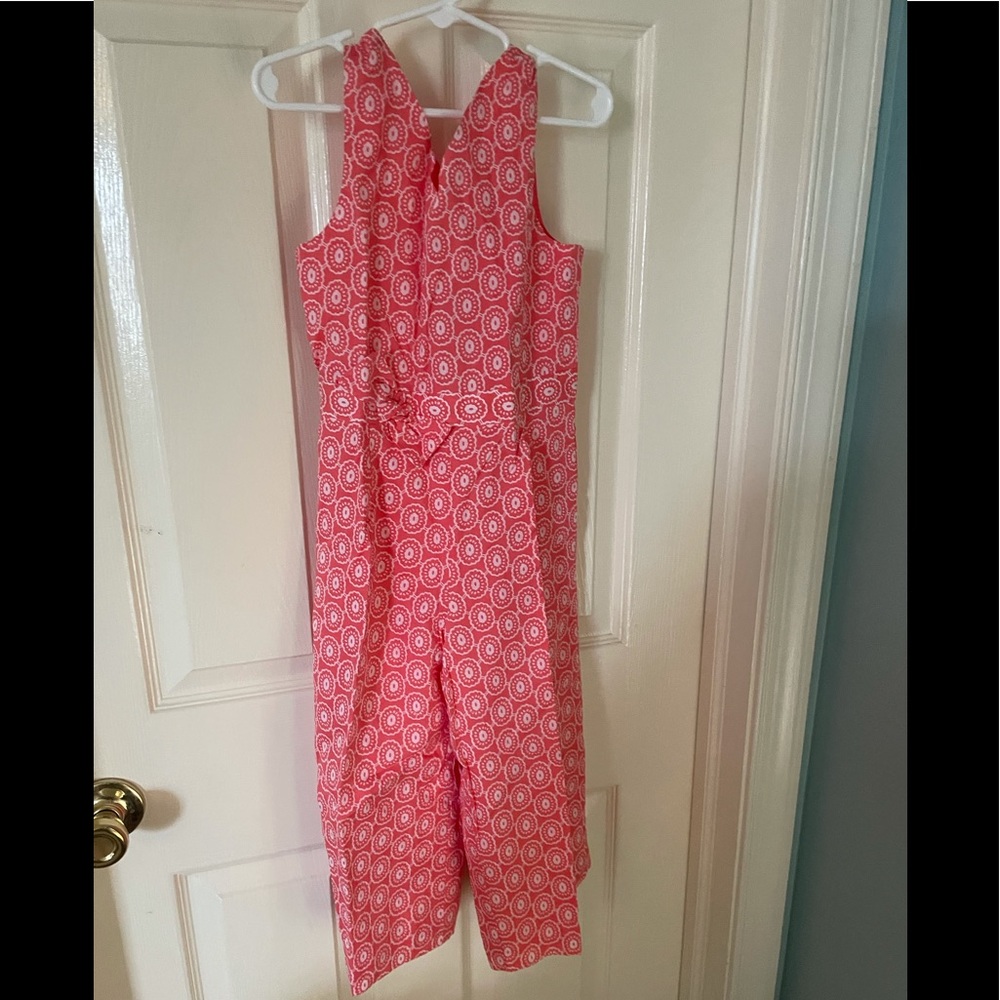 Orangey Coral Janie and Jack open back girls jumper